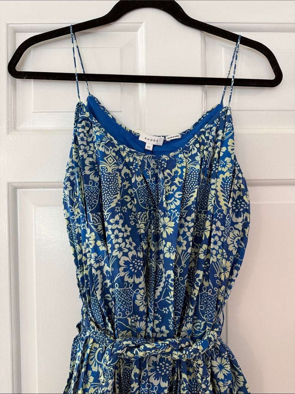 NWT Rhode Blue Floral Midi Dress